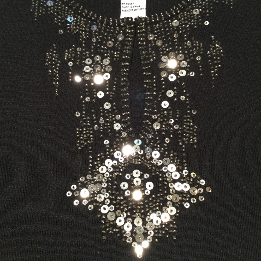 ๐2xHP!๐ VINTAGE | Joseph A. | Exquisite Beaded Sequin Sleeveless Top - Picture 3 of 15